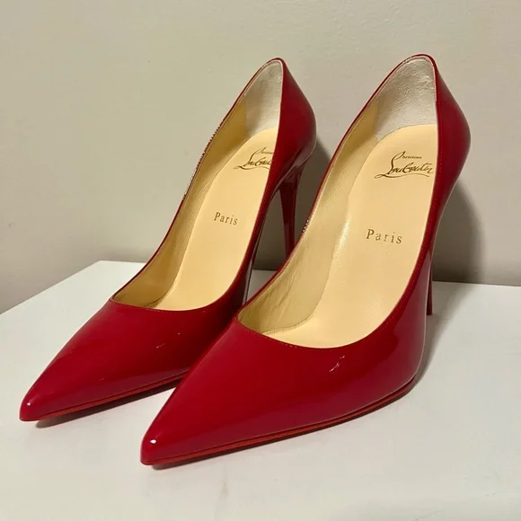 新品Christian Louboutin 38 Miss Z - 100 mm Pumps - Patent calf leather - Black - Women